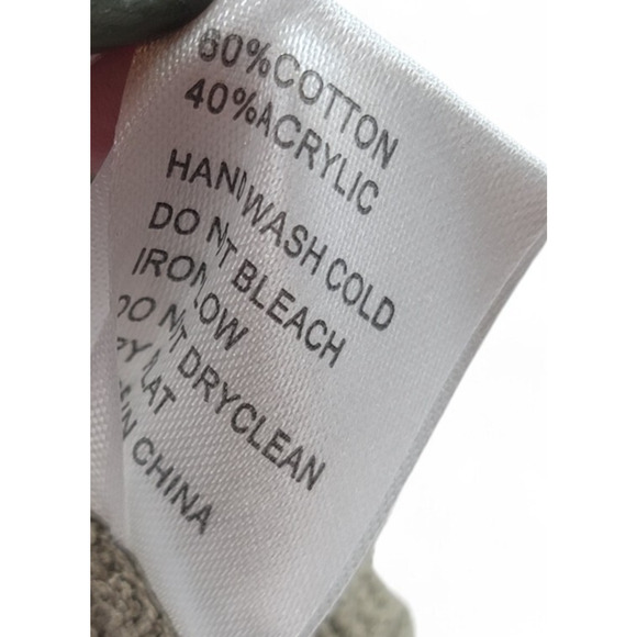 POL Gray Green Knit Vest Cardigan‎ Small – Slouchy Open Drape Sleeveless - Picture 5 of 5